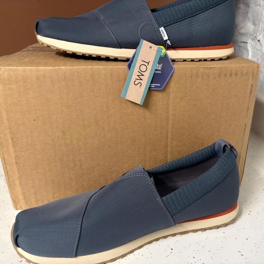 Toms Men's Navy and Blue Trainers - Picture 4 of 6